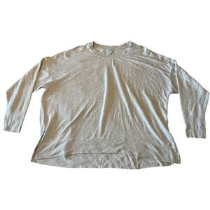Athleta Coaster Luxe Recover Sweatshirt Plus Size 3X Light Gray Beige